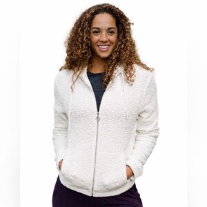 Zyia Gannett Peak White Crush Zip-Up Hoodie